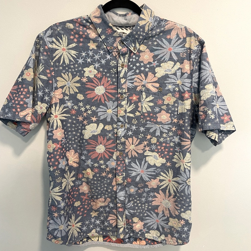 Men’s Vans Floral Short Sleeve Button Down Size Large